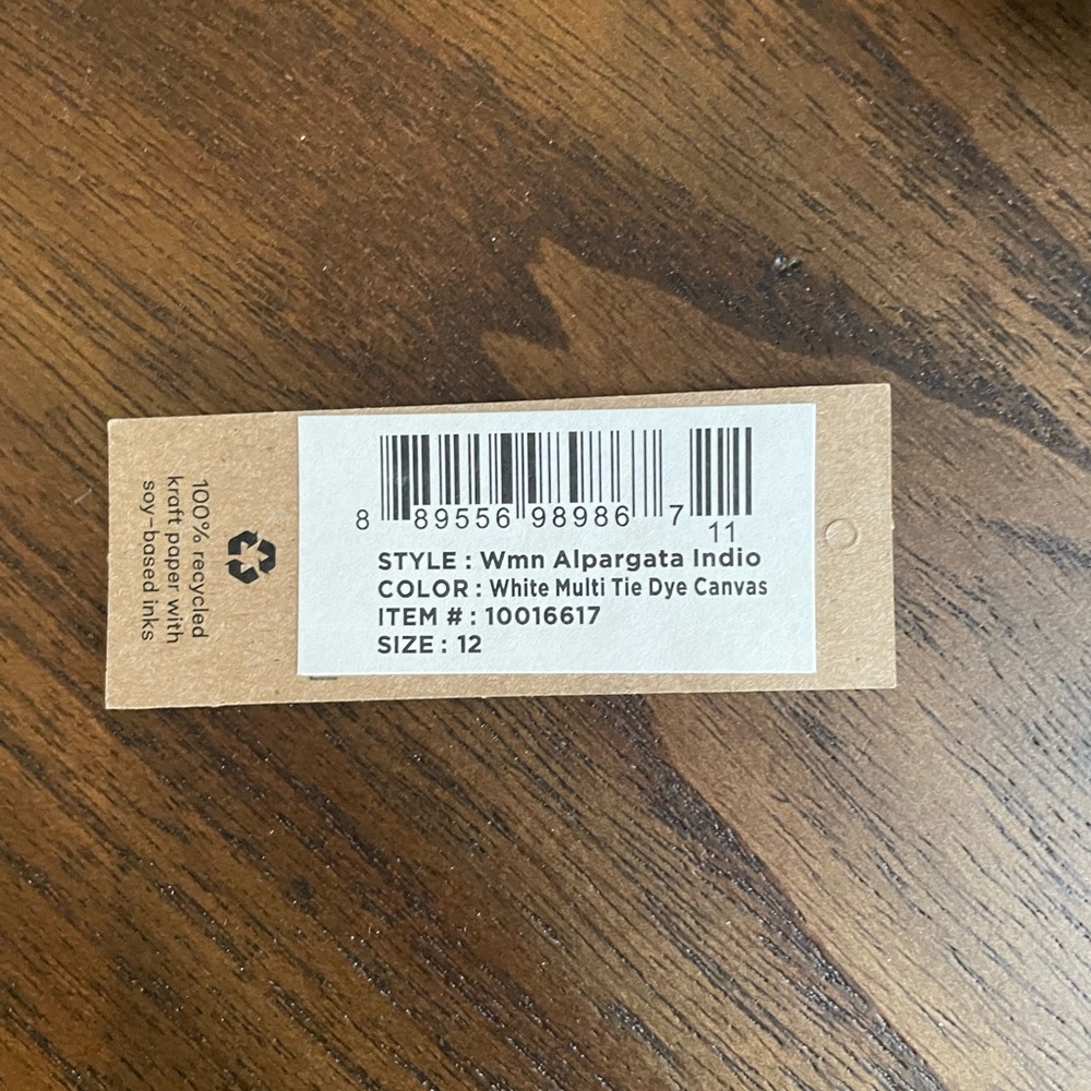 Toms Alpargata Indio Slip-On in Tie Dye sz 12 - Picture 8 of 8